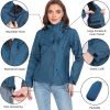 Packable Rain Jacket Women Lightweight Waterproof Raincoat for Women with Hood Windbreaker for Outdoor Travel Hiking