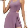 71sWu_qsqgL._AC_SL1500 Womens Tennis Dress with Built in Shorts and Bra Athletic Workout Exercise Golf Dress Backless Cut-Out Active Dress