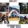 Women's Raincoats Windbreaker Rain Jacket Waterproof Lightweight Outdoor Hooded Trench Coats S-XXL