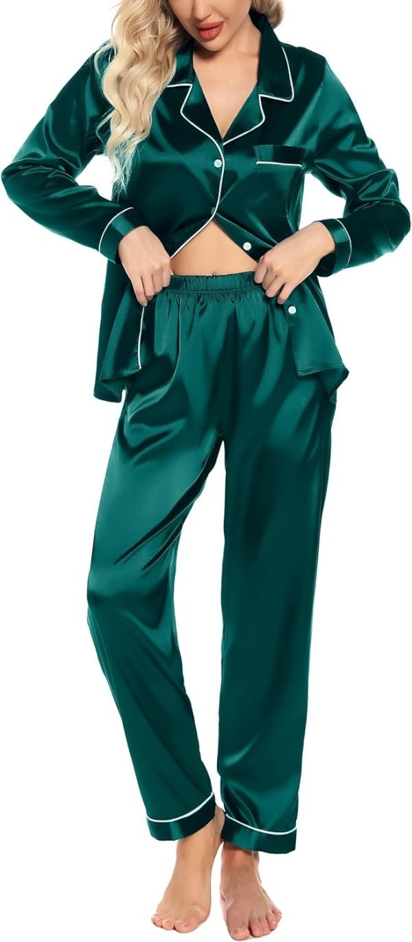 71wjVIwTISL._AC_SL1500_4d973320-f210-44fa-bb19-39b30c485f7c Pajamas Set Long Sleeve Womens Button Down Sleepwear Two Piece Nightwear Soft Pj Lounge Sets S-XXL