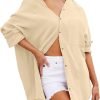 Womens Bathing Suit Cover Up Bikini Swimsuit Coverup Beach Cover Ups Button Down Shirts for Women