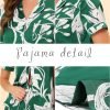 810Hi1FP4JL._AC_SL1500 Womens Satin Floral Sleepwear Short Sleeves Button Down Tops with Pants Lounge Pajamas Sets