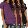 817ALWd5vWL._AC_SL1500 Womens 3 Pack T Shirts Basic Short Sleeve Tees Crewneck Fashion Tops Loose Fit Lightweight Casual Summer Clothes 2024