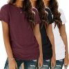 81A1qEPskTL._AC_SL1500 Womens 3 Pack T Shirts Basic Short Sleeve Tees Crewneck Fashion Tops Loose Fit Lightweight Casual Summer Clothes 2024