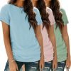 81BL_2B0xXL._AC_SL1500 Womens 3 Pack T Shirts Basic Short Sleeve Tees Crewneck Fashion Tops Loose Fit Lightweight Casual Summer Clothes 2024