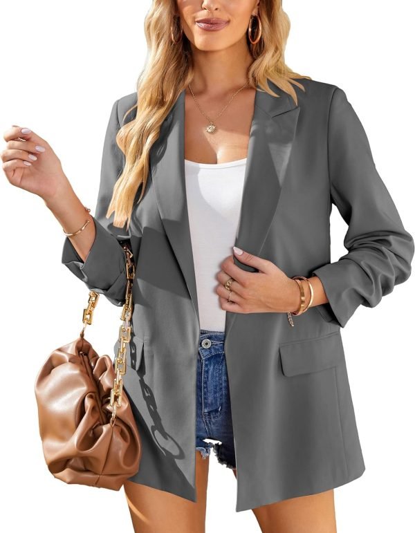 81MUaG4imoL._AC_SL1500_85b5112d-e6e2-4631-bd3b-3ece3e777cdc Womens Casual Blazers Long Sleeve Lapel Button Slim Work Office Blazer Jacket