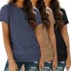 81PIjjLMTOL._AC_SL1500 Womens 3 Pack T Shirts Basic Short Sleeve Tees Crewneck Fashion Tops Loose Fit Lightweight Casual Summer Clothes 2024