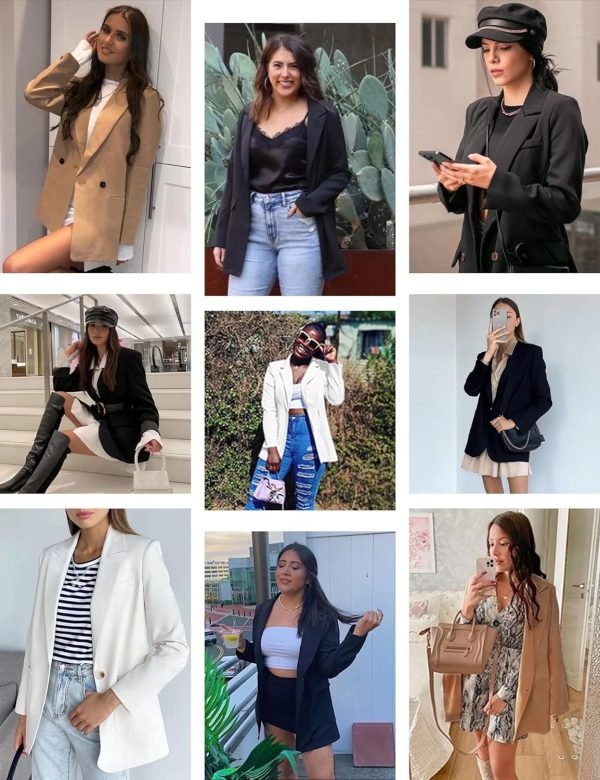 81W1TCO1suL._AC_SL1500 Womens Casual Blazers Oversized Open Front Cardigan Long Sleeve Work Office Blazer Jackets S-XXL