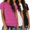 81ZnvSOQnAL._AC_SL1500 Womens 3 Pack T Shirts Basic Short Sleeve Tees Crewneck Fashion Tops Loose Fit Lightweight Casual Summer Clothes 2024