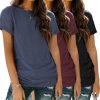81all8vCyyL._AC_SL1500 Womens 3 Pack T Shirts Basic Short Sleeve Tees Crewneck Fashion Tops Loose Fit Lightweight Casual Summer Clothes 2024