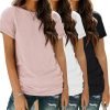 81mxyyI_IJL._AC_SL1500 Womens 3 Pack T Shirts Basic Short Sleeve Tees Crewneck Fashion Tops Loose Fit Lightweight Casual Summer Clothes 2024