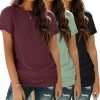 81qbc0prOoL._AC_SL1500 Womens 3 Pack T Shirts Basic Short Sleeve Tees Crewneck Fashion Tops Loose Fit Lightweight Casual Summer Clothes 2024