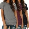 81rEXnbRc-L._AC_SL1500 Womens 3 Pack T Shirts Basic Short Sleeve Tees Crewneck Fashion Tops Loose Fit Lightweight Casual Summer Clothes 2024