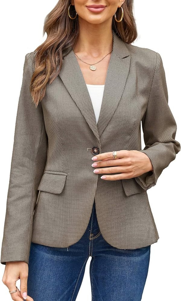 91Ku0JZR5iL._AC_SL1500_3f7610b7-111e-4f22-8d5e-4c902734a349 Womens Casual Blazers Long Sleeve Lapel Button Slim Work Office Blazer Jacket