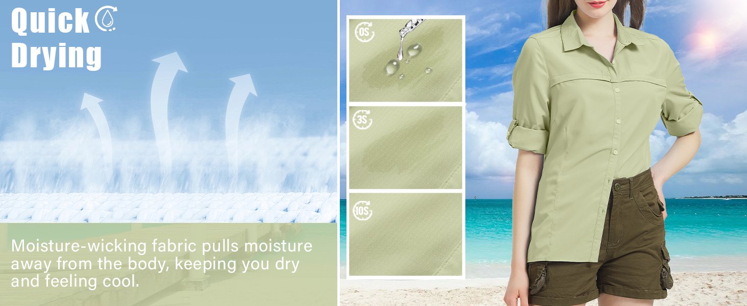 quick dry fishing shirts for women
